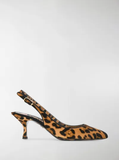 leopard print slingback heels