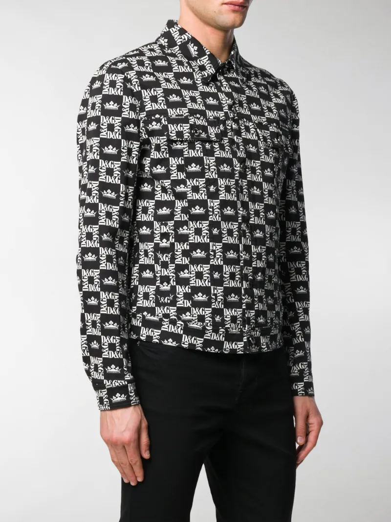 checkered denim jacket