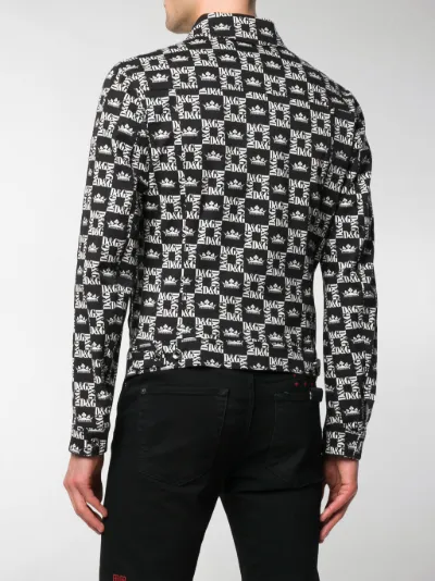 checked denim jacket