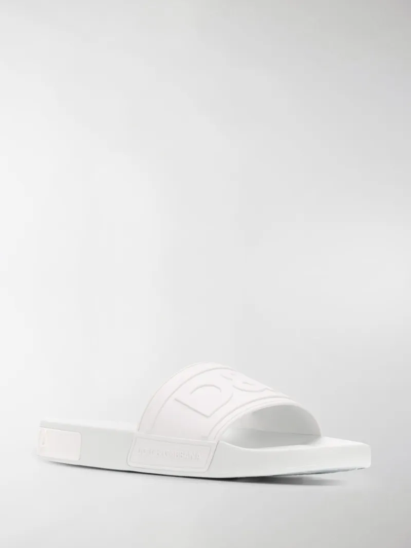 dolce and gabbana slides white