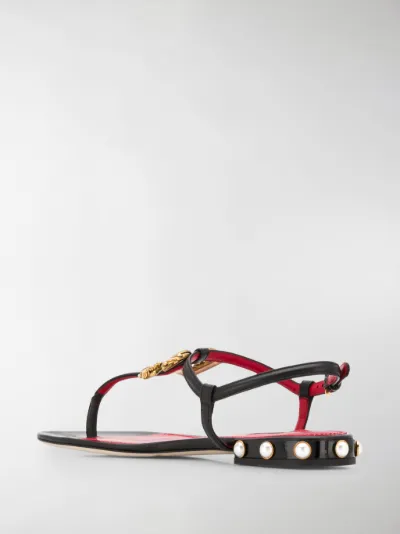 dolce gabbana flat sandals