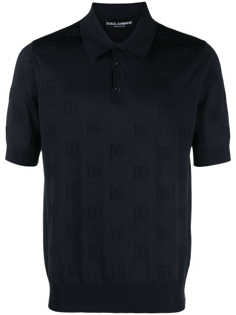 Dolce and gabbana outlet black polo shirt