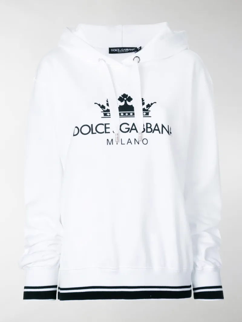 dolce gabbana white hoodie