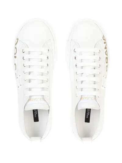 logo-print low-top sneakers | Dolce & Gabbana 