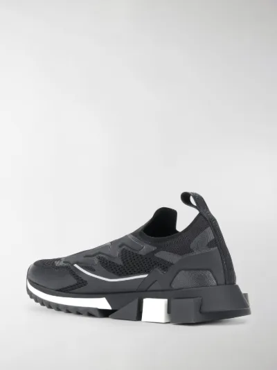 black and white slip on trainers