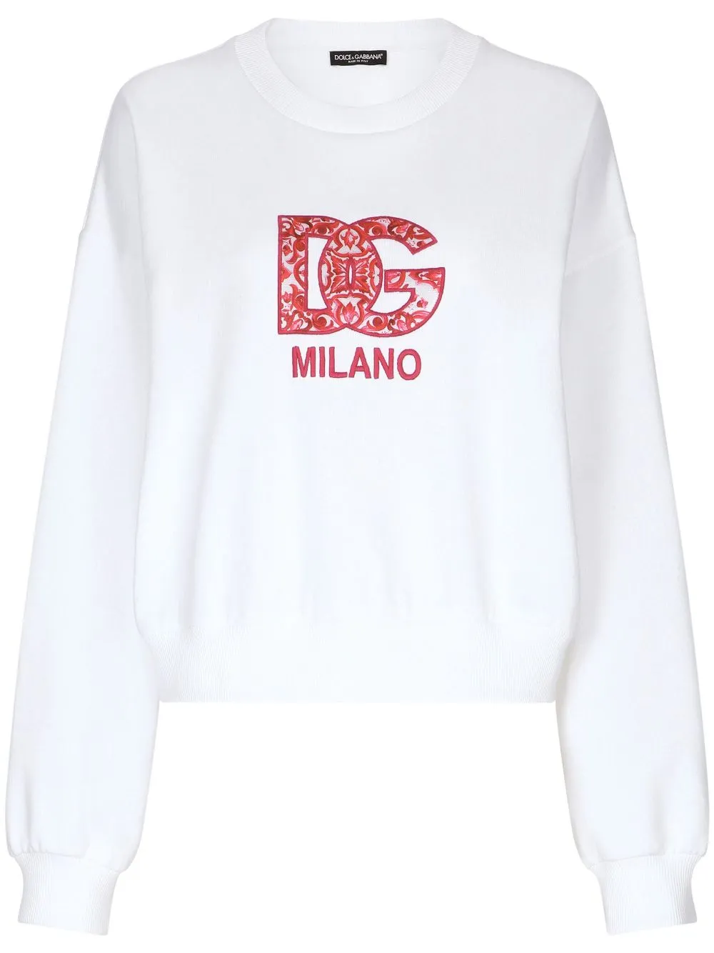 Dolce and gabbana milano logo crew sweatshirt hotsell