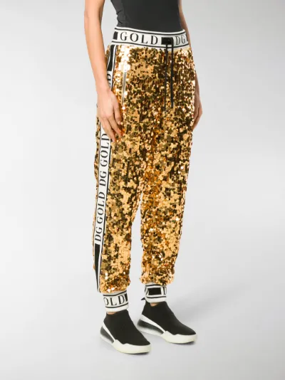 Dolce \u0026 Gabbana logo sequinned track 