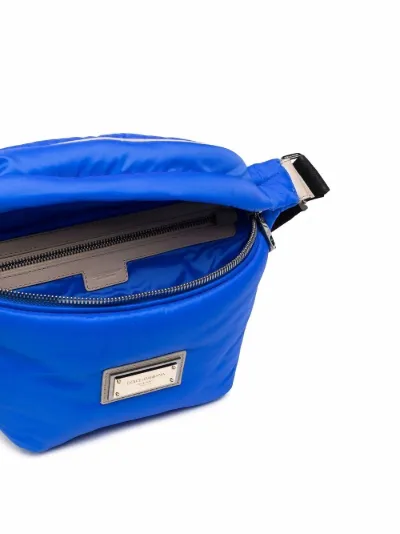Dolce \u0026 Gabbana Marsupio con placca logo blu | MODES