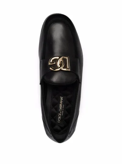 Dolce \u0026 Gabbana Mocassini con placca DG nero | MODES