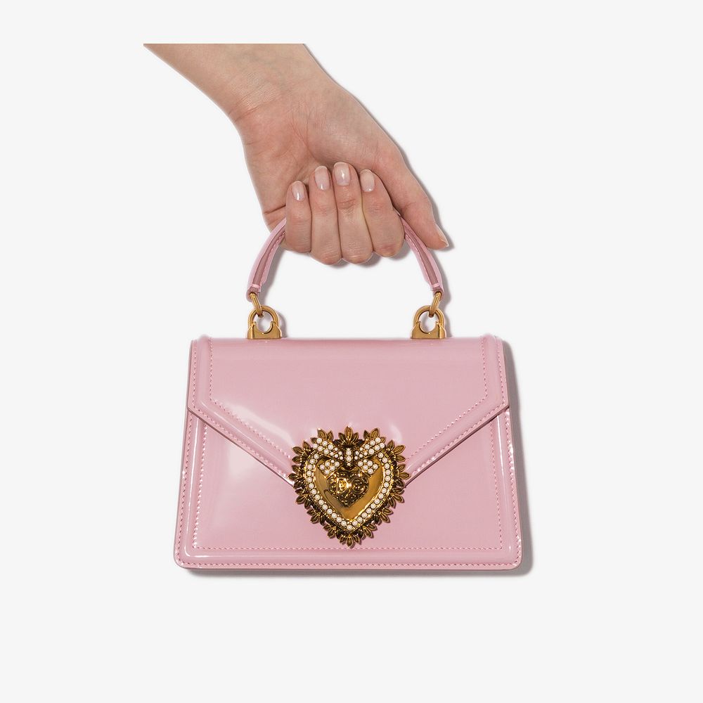 Dolce & Gabbana pink devotion small leather bag | Browns