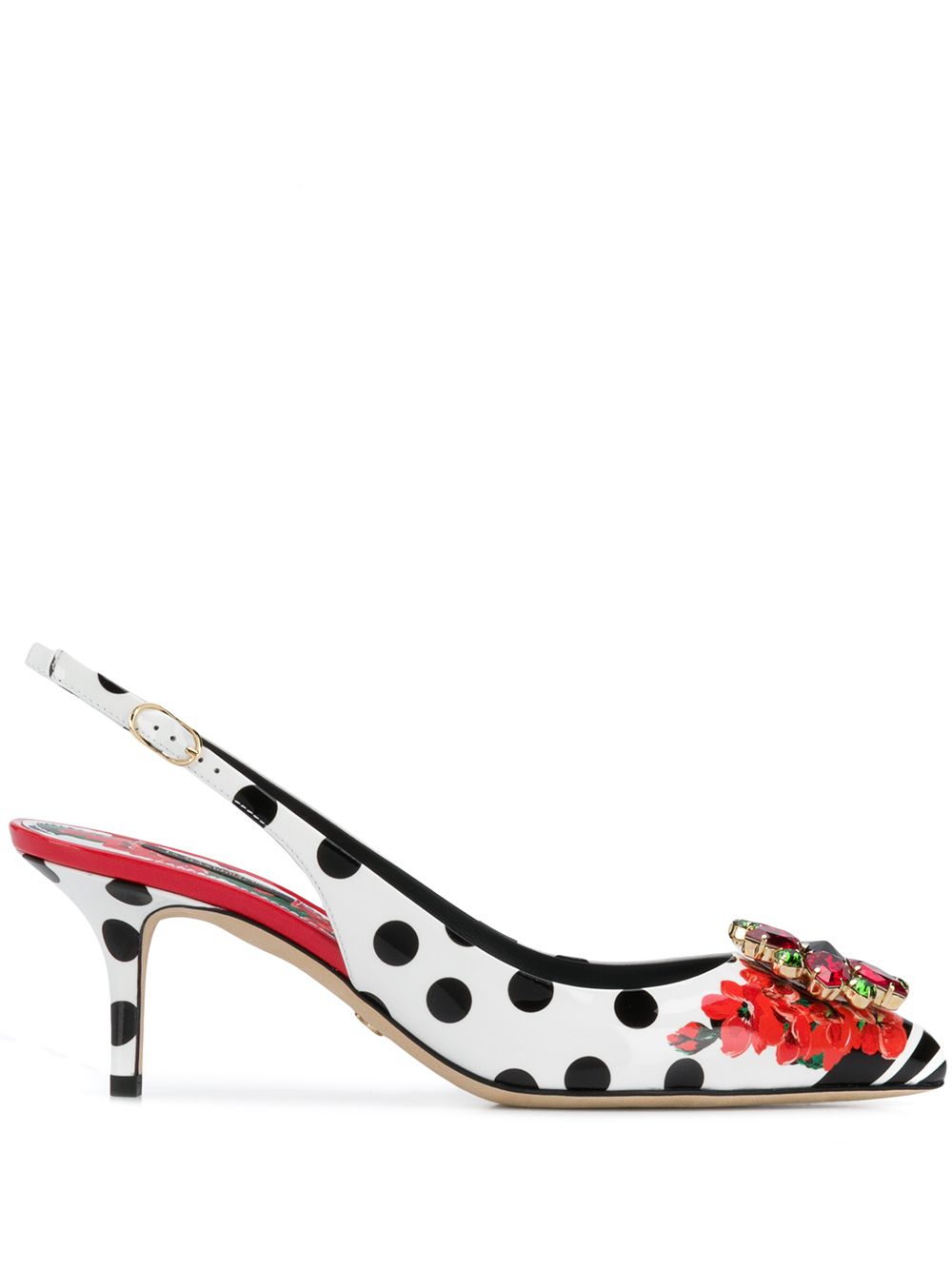 Polka dot hot sale slingback shoes