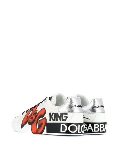 Portofino graffiti logo-print low top sneakers | Dolce & Gabbana |  