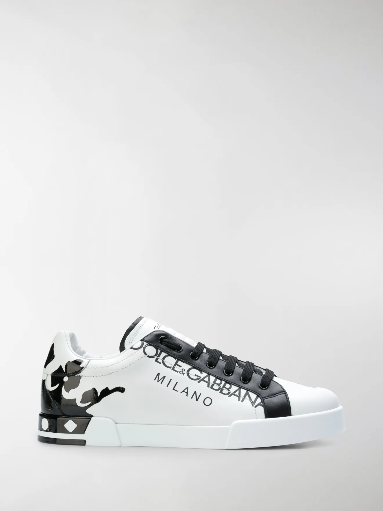 Dolce \u0026 Gabbana Portofino leather sneakers white | MODES