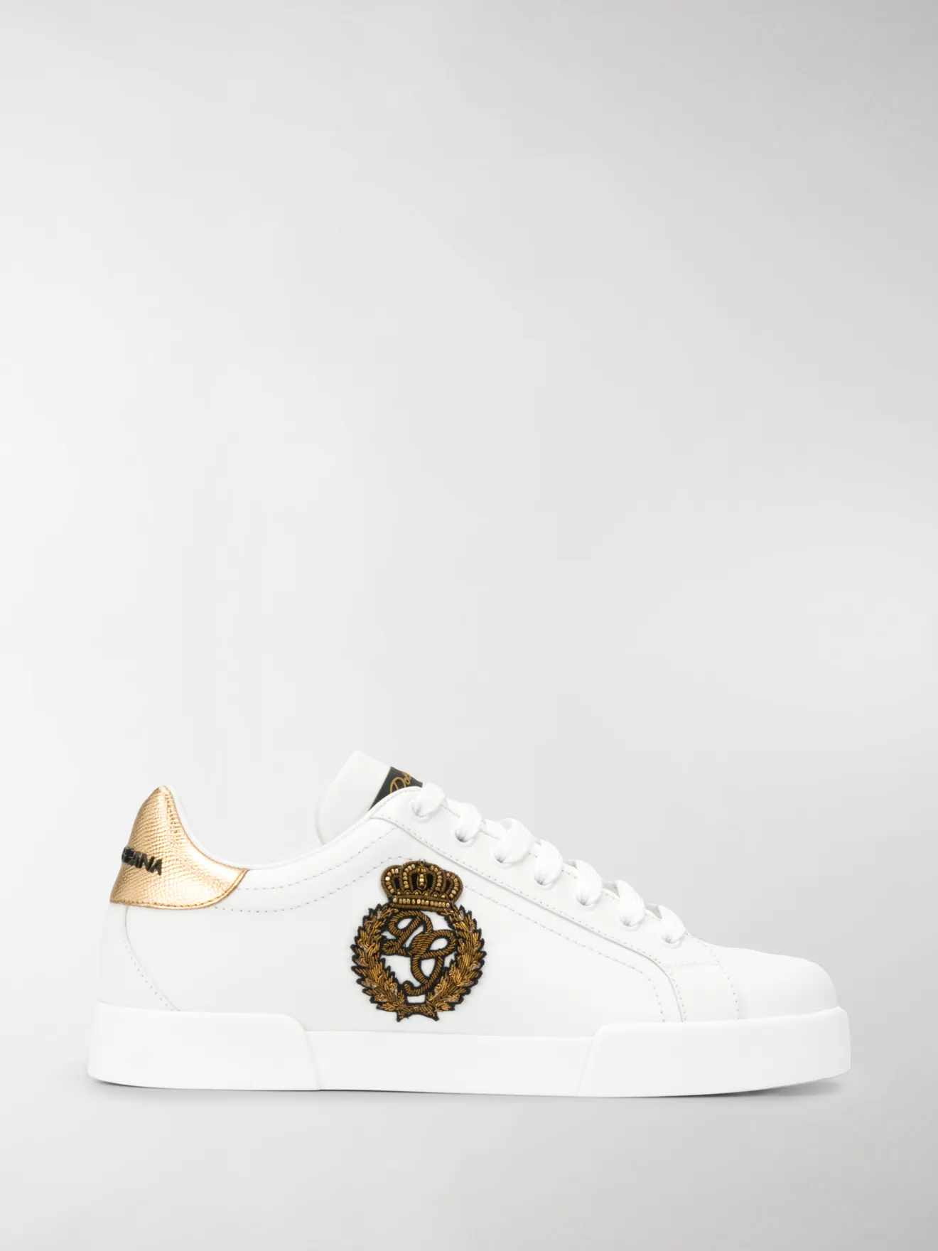 dolce & gabbana portofino leather sneakers
