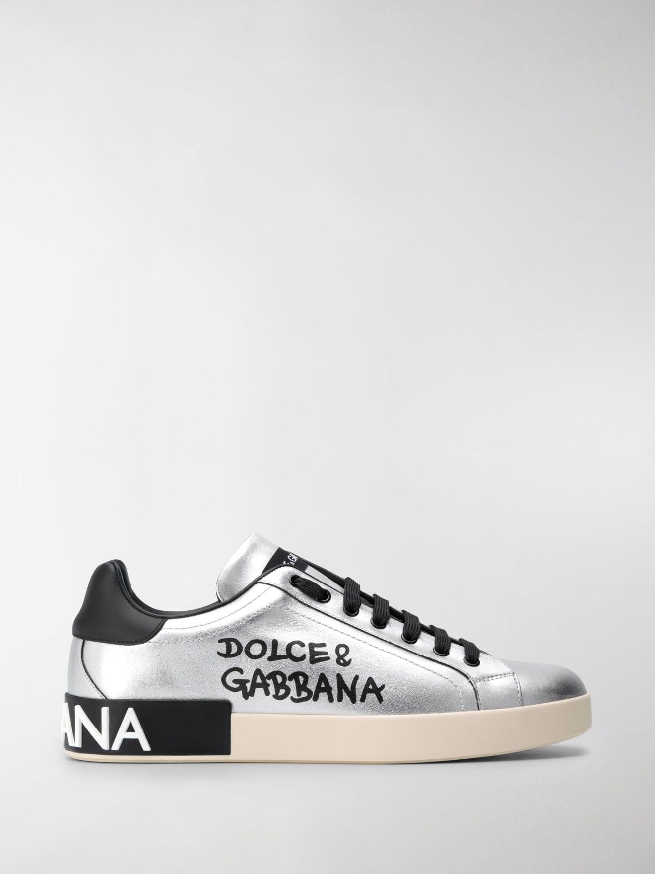 dolce and gabbana silver shoes