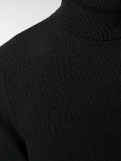 white ribbed roll neck jumper
