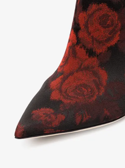 Rose-jacquard over-the-knee boots展示图