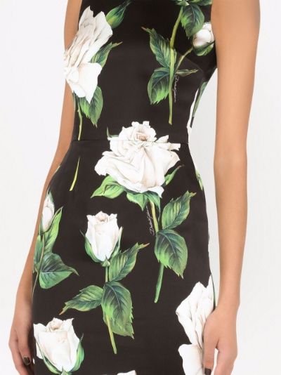 rose-print sleeveless dress | Dolce & Gabbana 