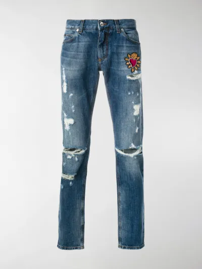 heart patch jeans
