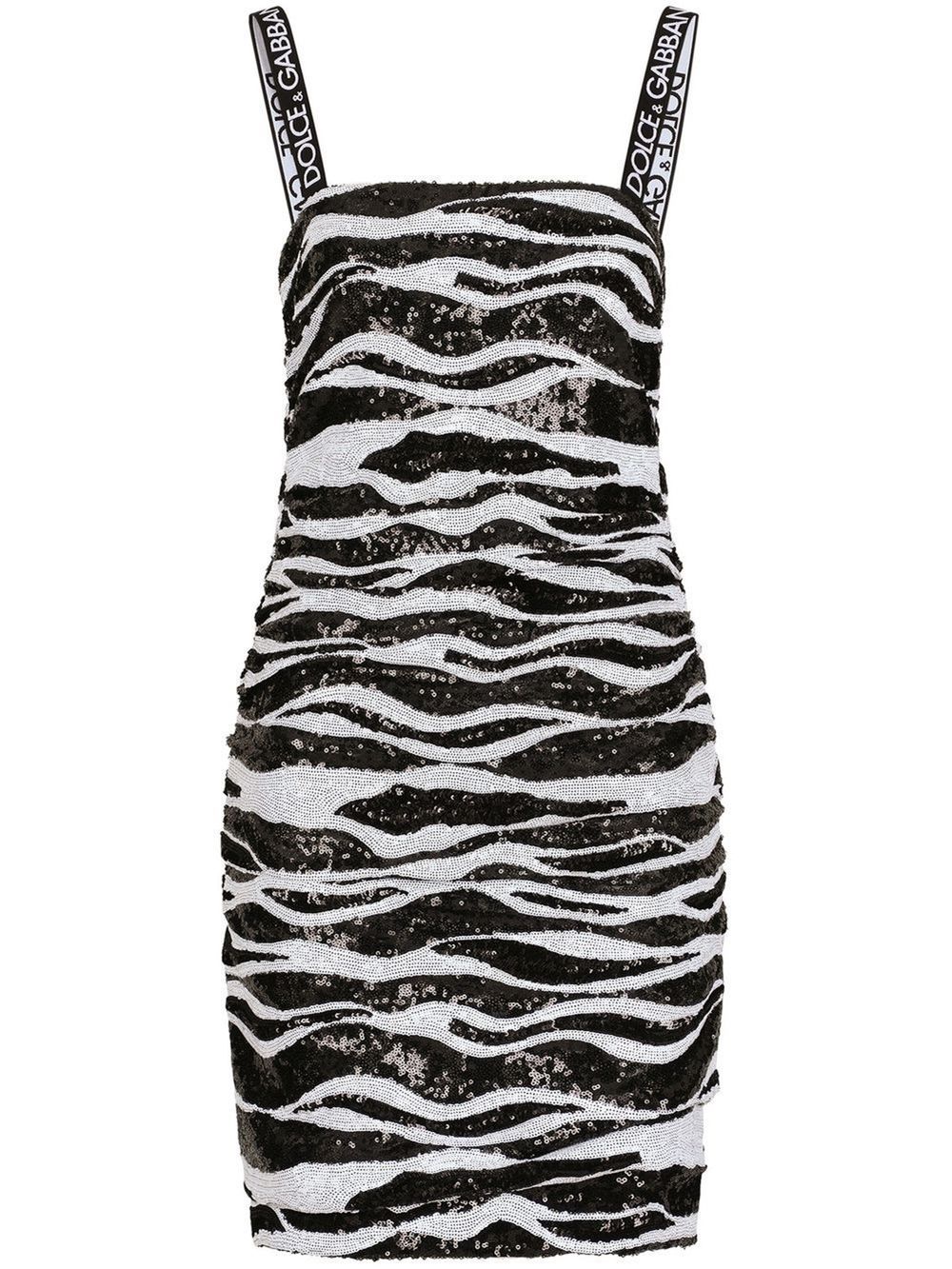 Dolce and gabbana outlet black and white dress