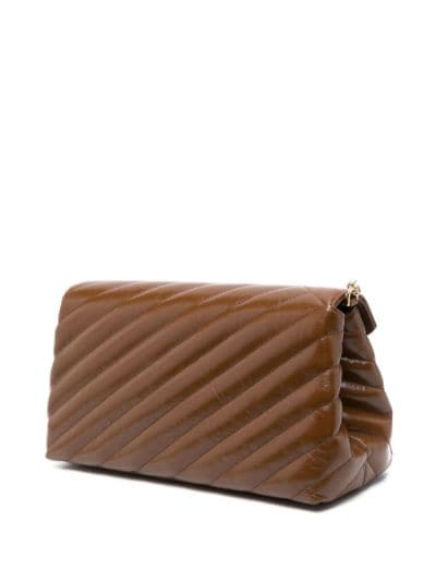 CHANEL Statement Mini Flap Quilted Chevron Leather Crossbody Bag Camel