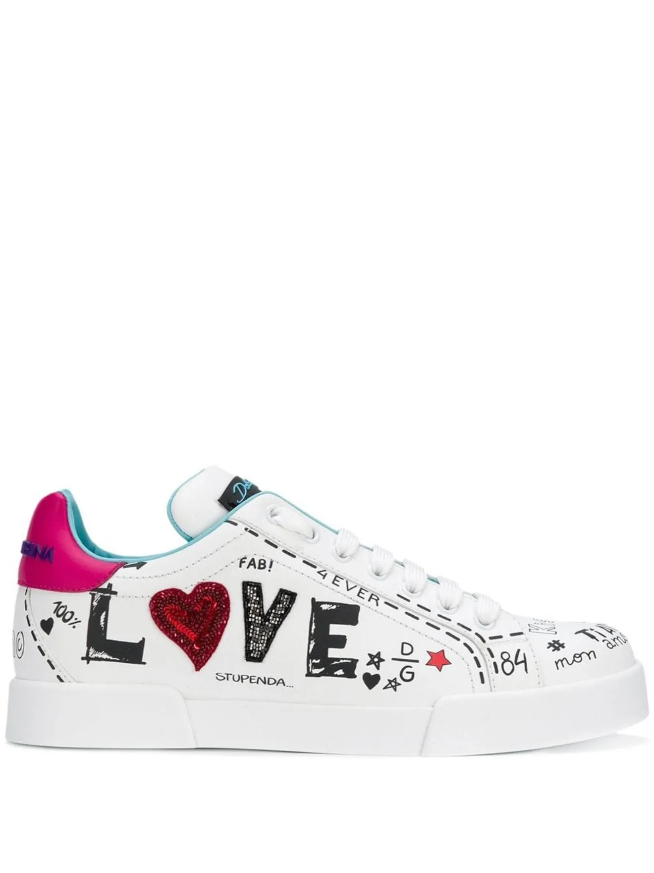Dolce \u0026 Gabbana Sneakers con logo Love bianco | MODES