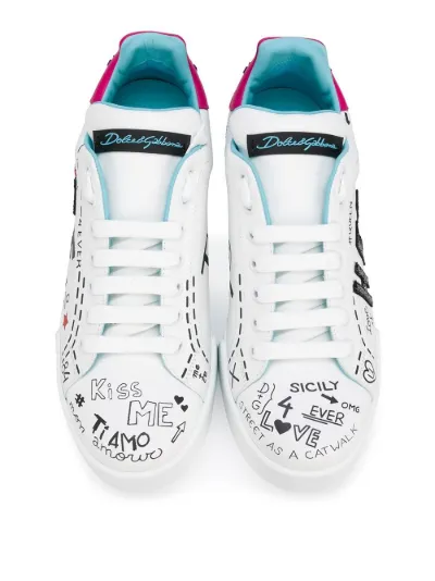 Dolce \u0026 Gabbana Sneakers con logo Love bianco | MODES