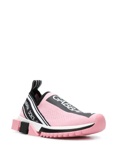 dolce and gabbana pink and black sneakers