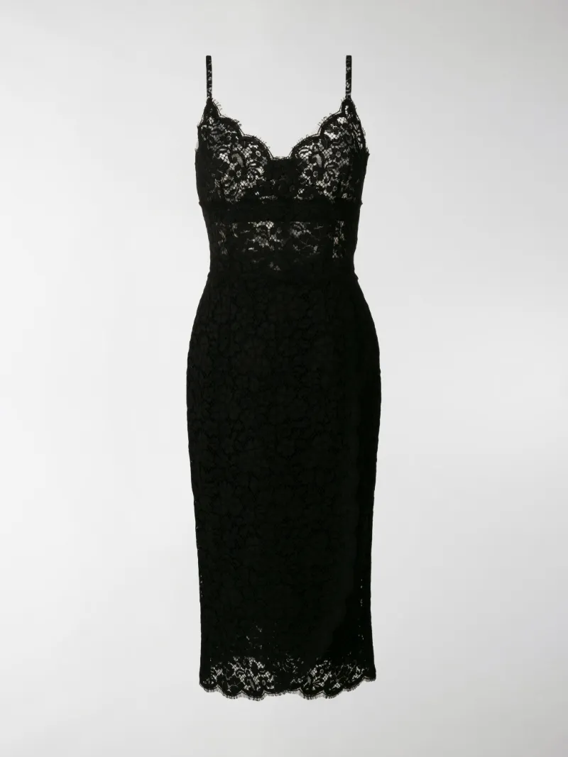 strappy lace midi dress