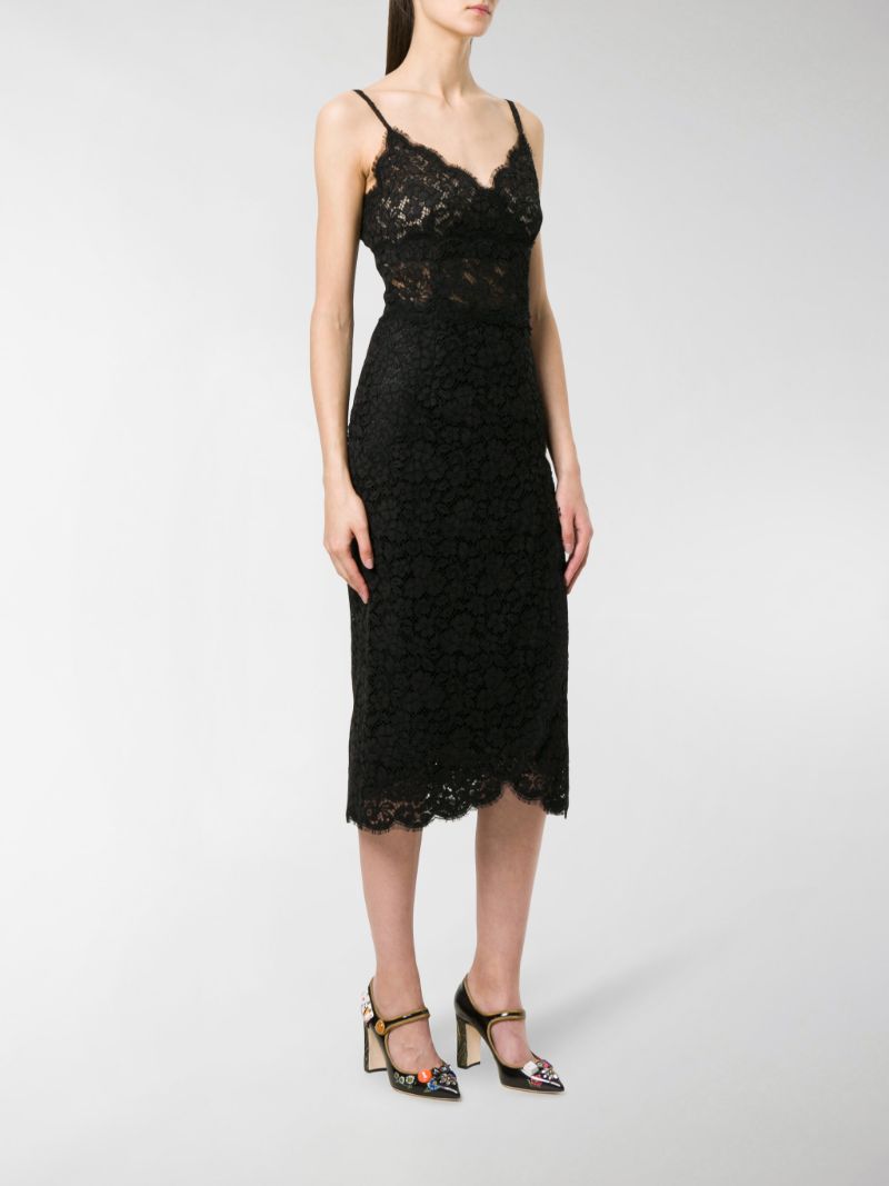 strappy lace midi dress