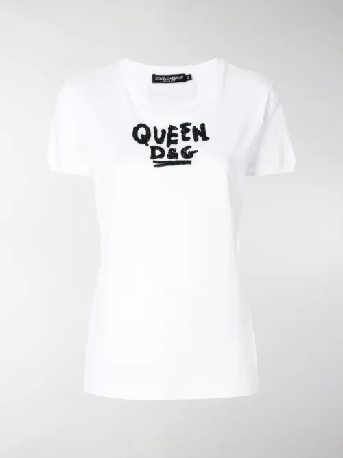 Dolce & Gabbana - T-shirt con slogan decorato
