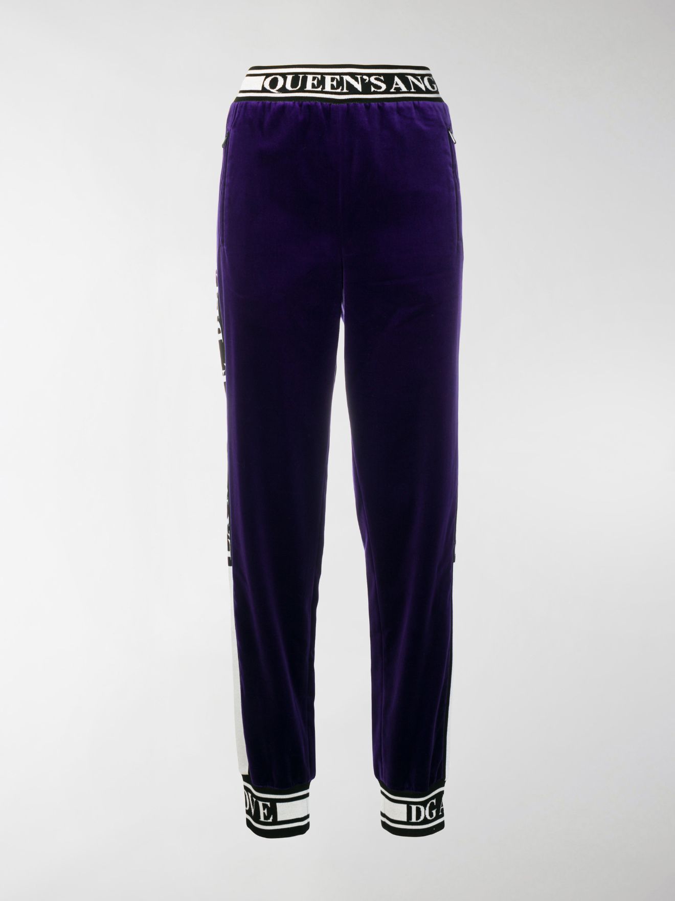 purple velvet joggers