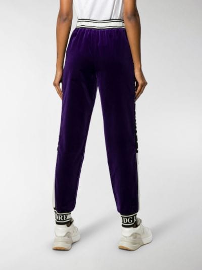 purple velvet joggers