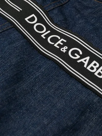 Dolce \u0026 Gabbana Vestito denim con cintura blu | MODES