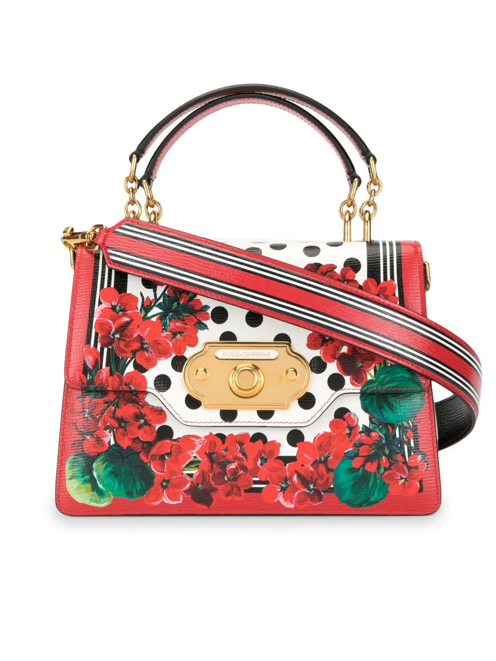 Dolce Gabbana Welcome polka dot floral shoulder bag Eraldo FR