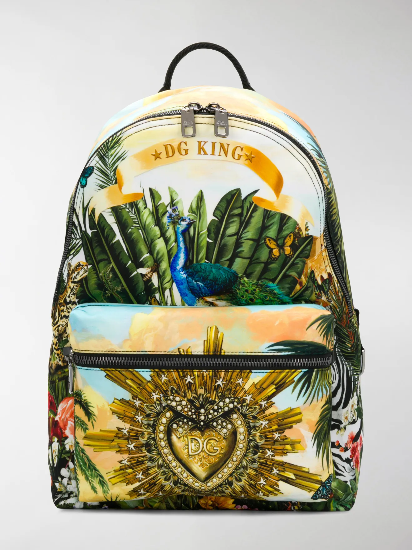 Dolce \u0026 Gabbana Zaino stampato DG King giallo | MODES