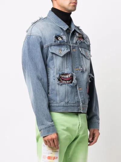 graphic denim jacket