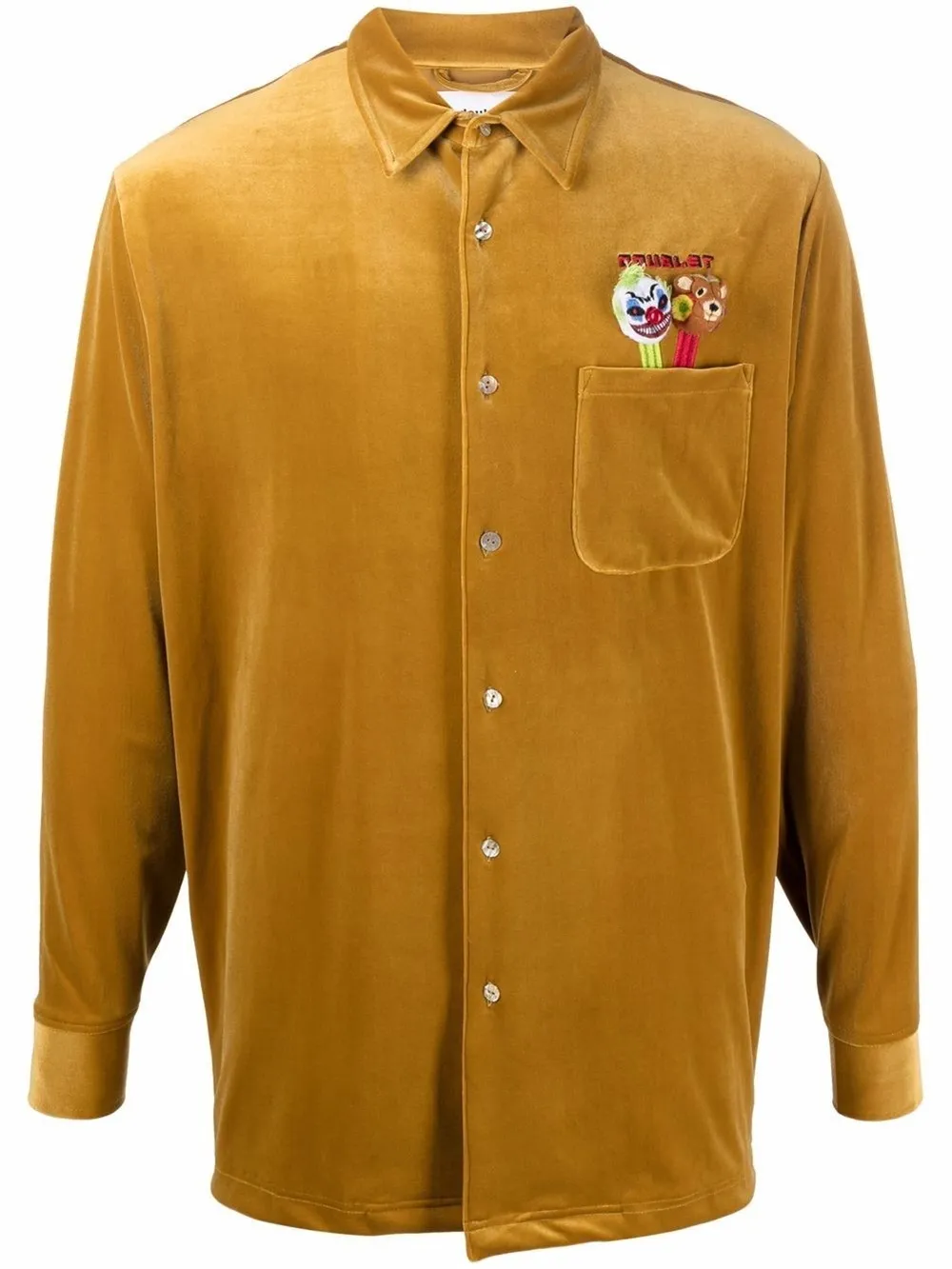 patchdetail velvet shirt Doublet