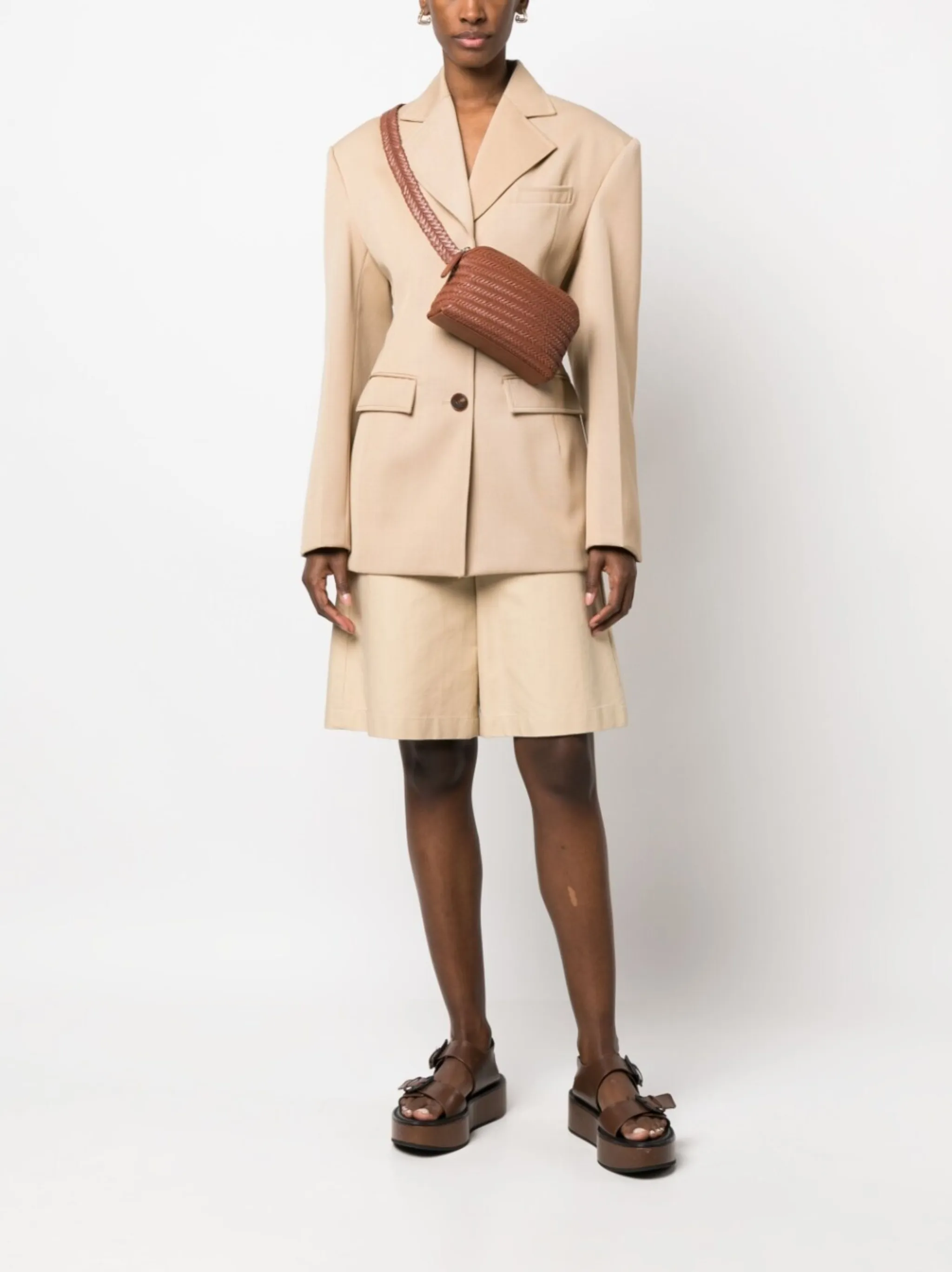 Small woven leather crossbody bag DRAGON DIFFUSION JP