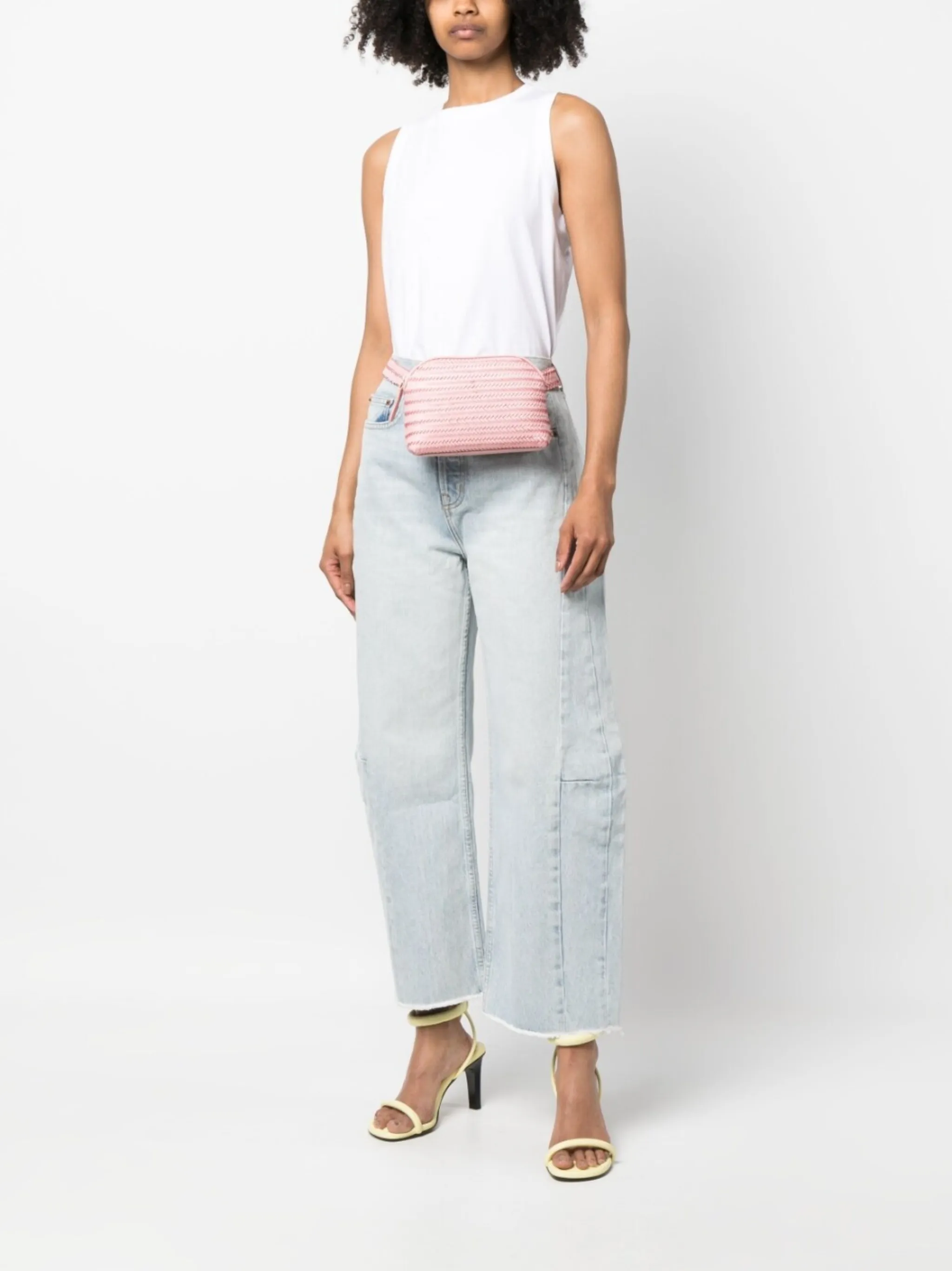 Small woven leather crossbody bag DRAGON DIFFUSION JP