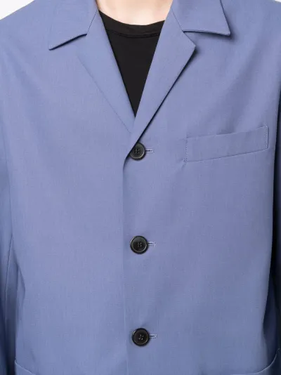 Dries Van Noten Blazer avvitato monopetto blu | MODES