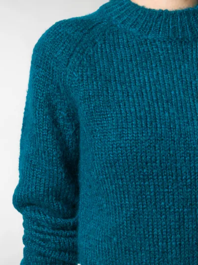 teal knitted jumper