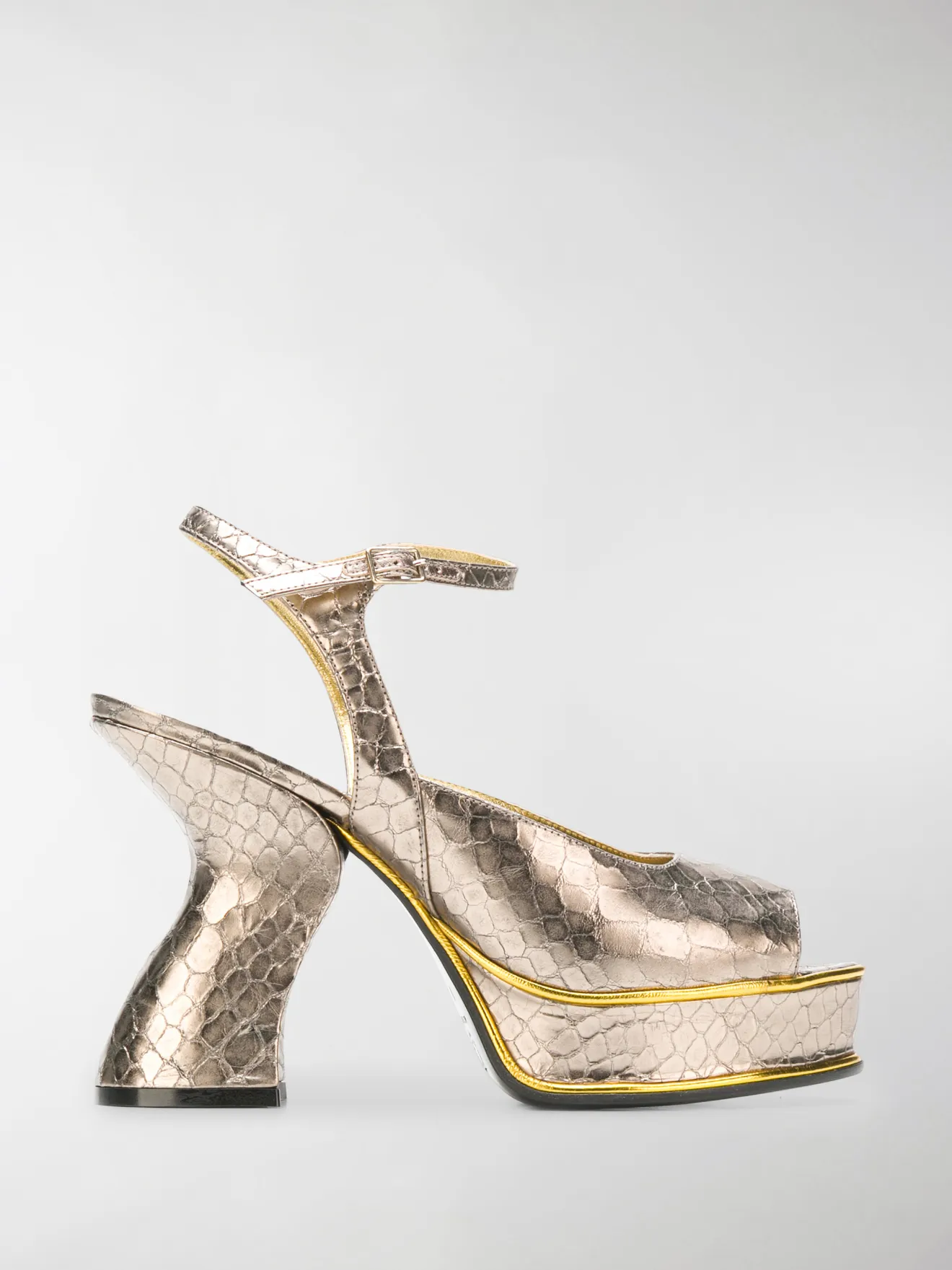 dries van noten gold sandals