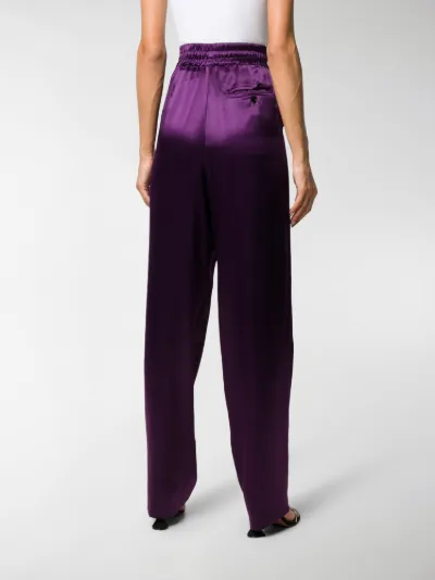 elasticated straight leg trousers