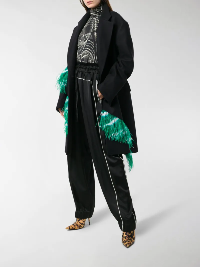 dries van noten feather coat