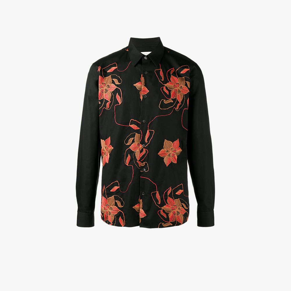 dries van noten orange shirt