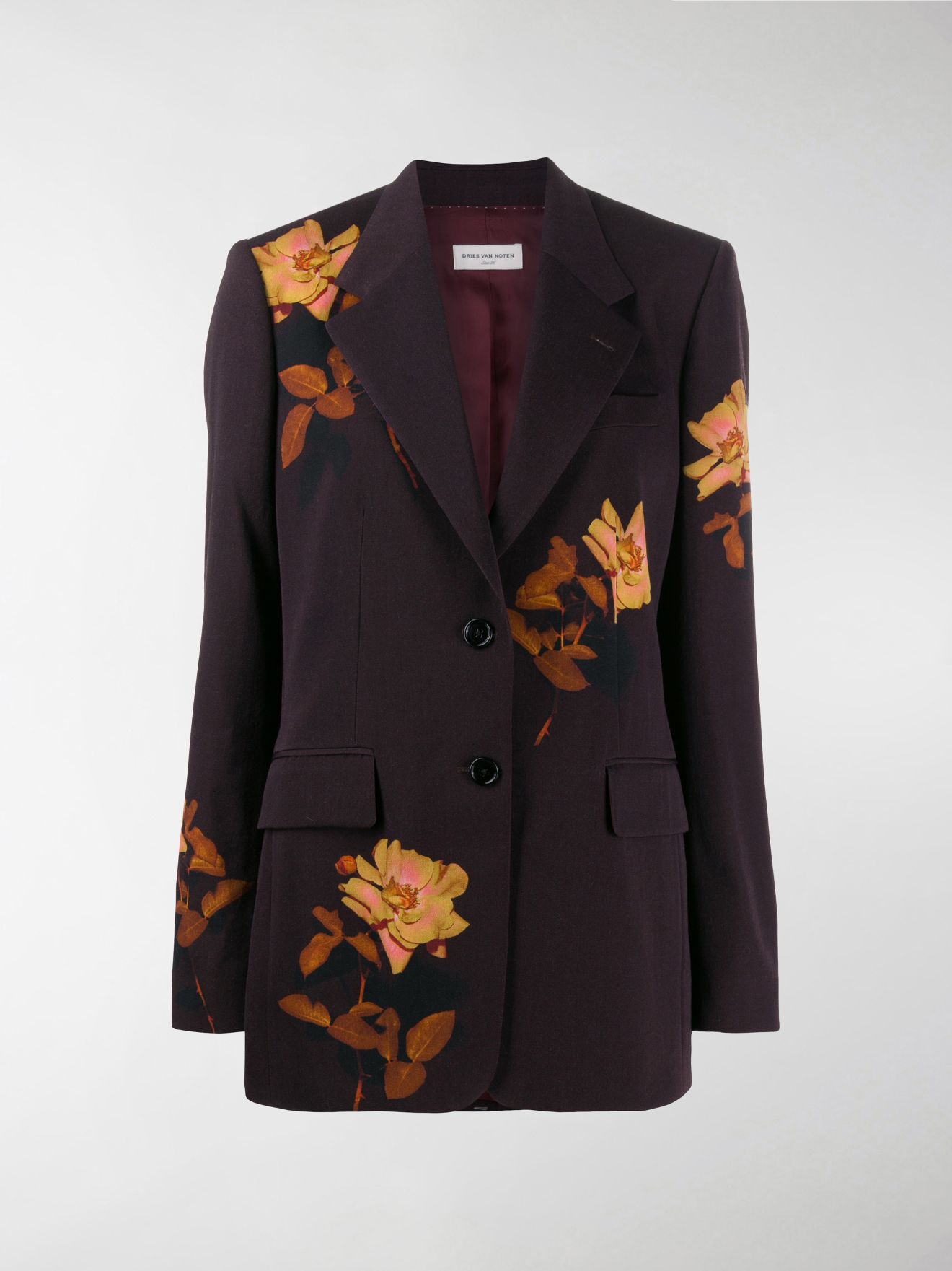 dries van noten floral blazer