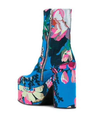 floral platform boots