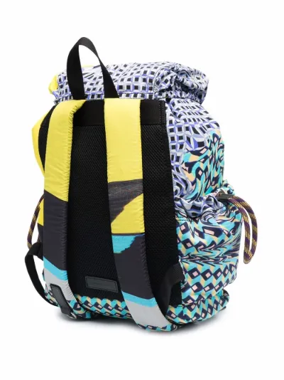 geometric print backpack
