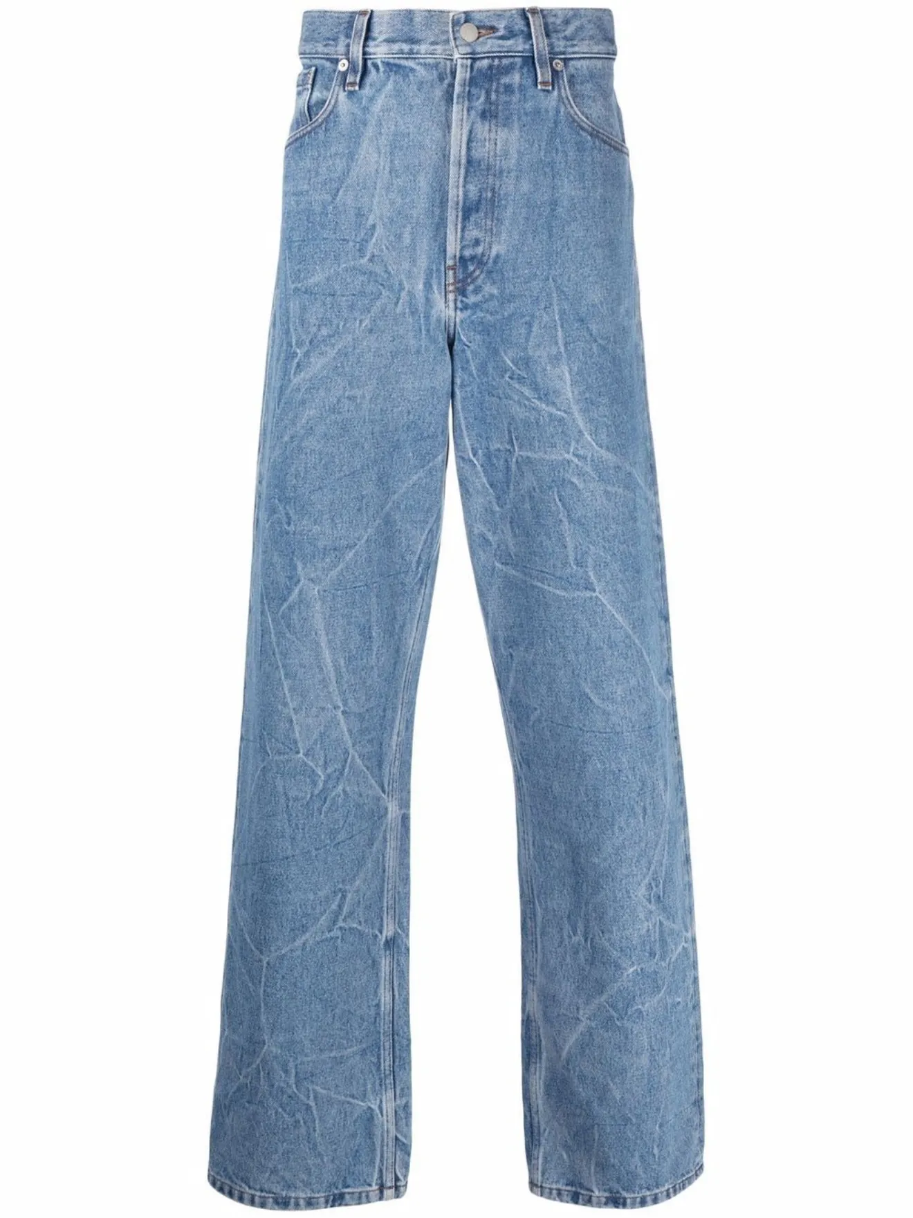 Dries Van Noten high-waisted wide-leg jeans blue | MODES